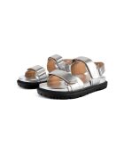 Zilverkleurige leren sandalen van Summertime Friends