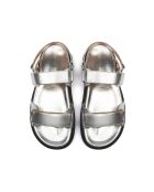 Zilverkleurige leren sandalen van Summertime Friends