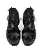 Sandali Nothing To Hide in pelle nera