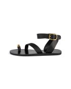 Zwarte leren sandalen van Over The Sun