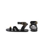 Zwarte leren sandalen van Over The Sun