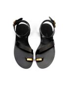 Zwarte leren sandalen van Over The Sun