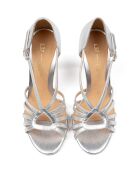 Sandali Charlotte in pelle argentata