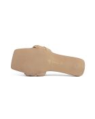 Beige leren slip-on muiltjes van Over The Sun