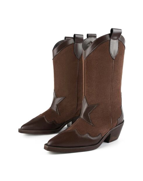 Bottes en cuir/daim Sky Full Of Stars marron