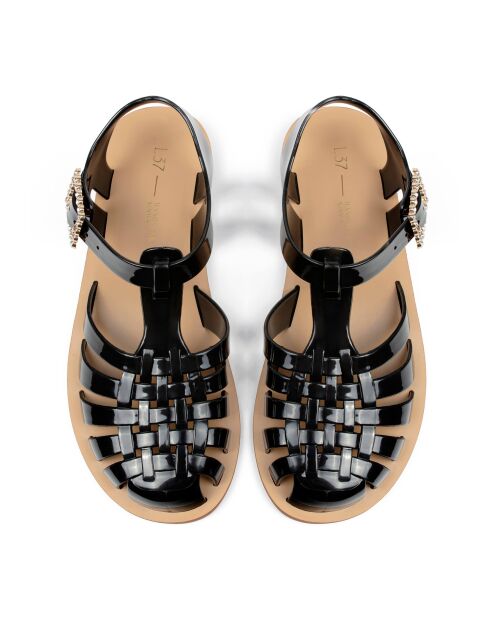 Feel The Breeze zwarte sandalen van pvc