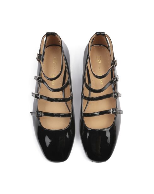 Ballerines en cuir Cheers noires