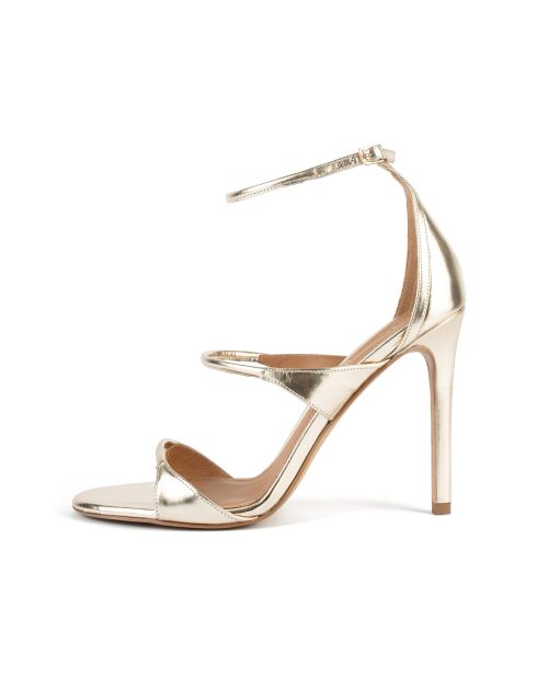 Sandali Miss California in pelle argentata