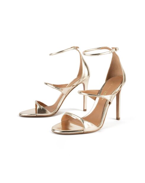 Sandali Miss California in pelle argentata