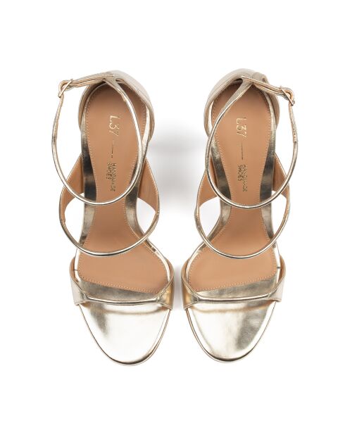 Sandali Miss California in pelle argentata