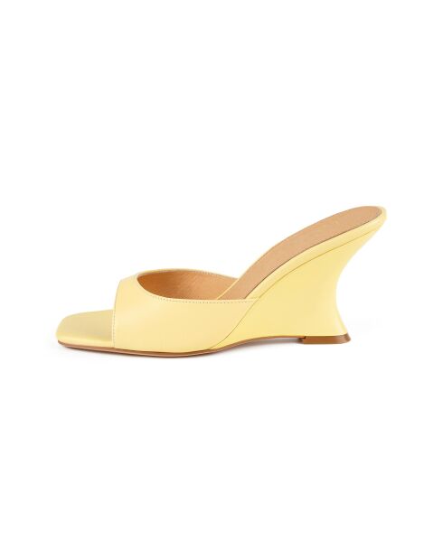 Mules de piel amarilla On Top Of The World