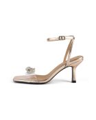 Sandali At The Disco in pelle rosa