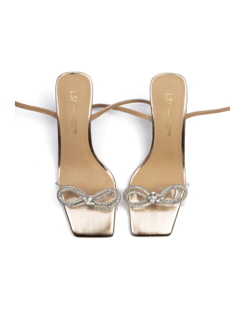 Sandali At The Disco in pelle rosa