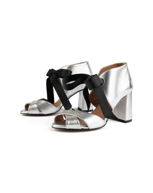 Sandali Silver Movie Star in pelle