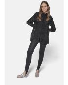 Spend My Day Ballerinas aus Leder und Mesh in Silber