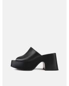 Mules de piel negros Los Amores - tacón de 7 cm