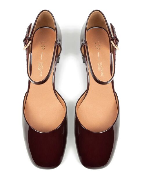 Burgundy Love At First Fight leren baby's