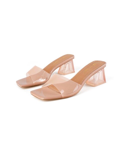 Mules de piel rosa Sweet Freedom