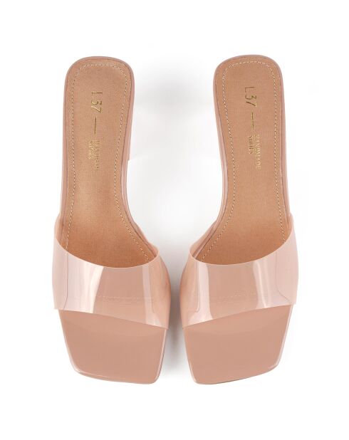 Mules de piel rosa Sweet Freedom