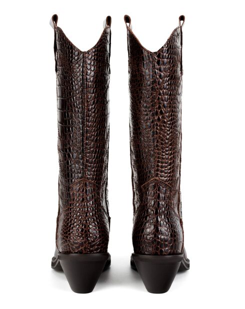 Bottes en cuir Holly Leaves marron
