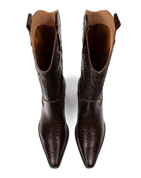 Bottes en cuir Holly Leaves marron