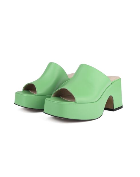 Mules Los Amores in pelle verde - Tacco 7 cm