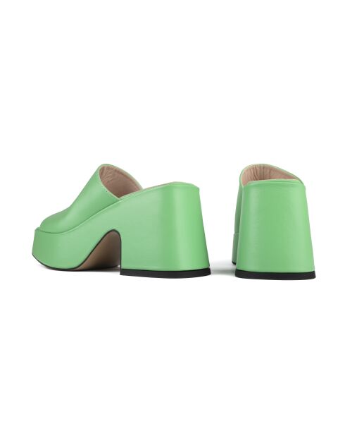 Mules Los Amores in pelle verde - Tacco 7 cm