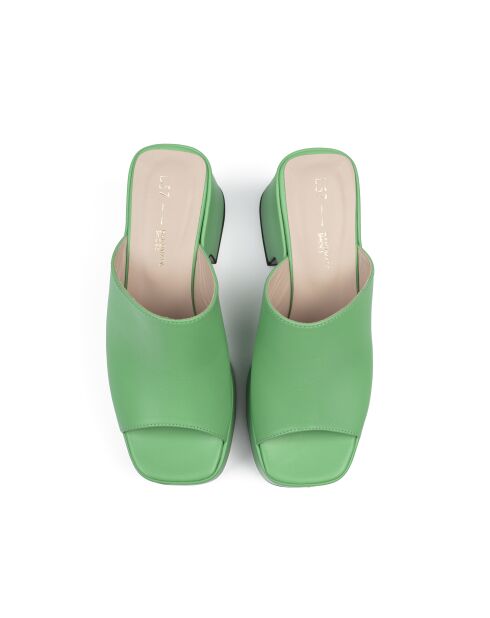 Mules Los Amores in pelle verde - Tacco 7 cm