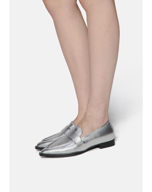 Balleriness en cuir No Regrets argentées