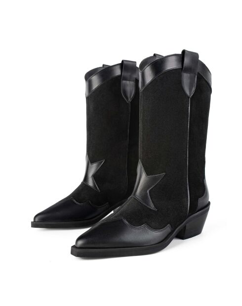 Bottes en cuir/daim Sky Full Of Stars noires