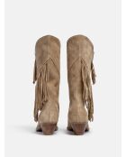 Botas Super Freak de gamuza beige