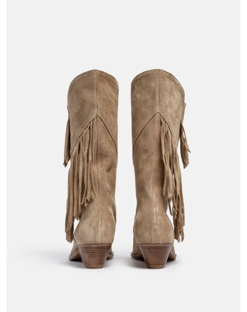 Botas Super Freak de gamuza beige