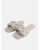 Mules Over The Sun de piel beige