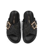 Zwarte leren muiltjes van Twisted Paradise