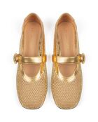 Spend My Day gouden leren ballerines