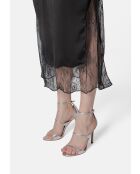 Sandali Miss California in pelle argentata