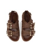 Bruine leren sandalen Chasing The Dragon