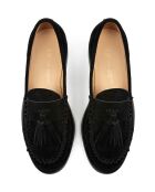 Only Want You schwarze Mokassins aus Veloursleder