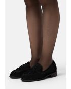 Only Want You schwarze Mokassins aus Veloursleder