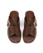 Mules de piel marrón Anything For Love