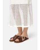 Mules de piel marrón Anything For Love