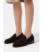 Instappers van bruin suède van Crush On U
