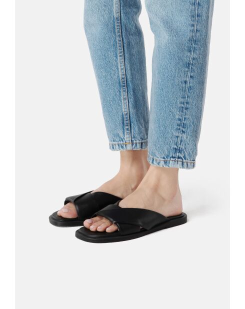 Mules Victory in pelle nera