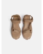Don't Wait Up beige rubberen sandalen
