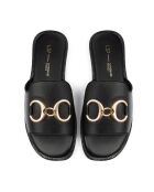 End Of An Era zwarte leren muiltjes