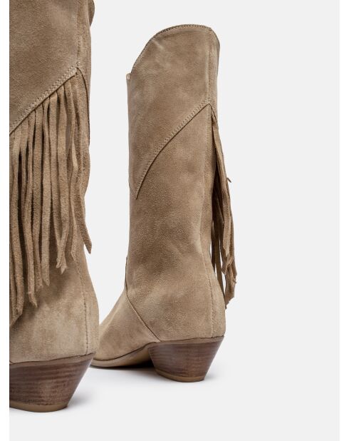 Botas Super Freak de gamuza beige