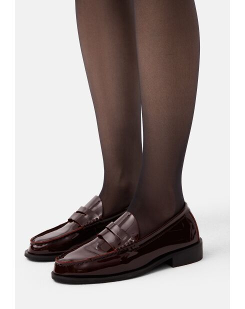 Westcoast bordeauxrode leren loafers