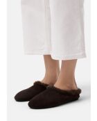 Braune Mules aus Veloursleder von Over The Sun