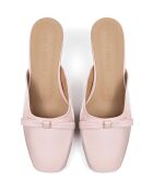 Mules Sophie de satén rosa