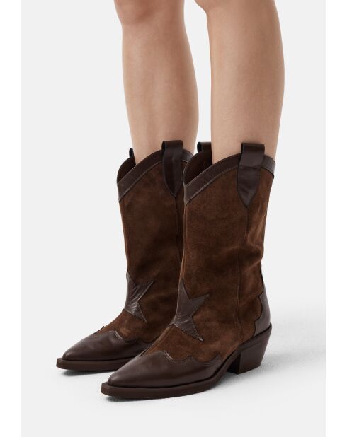 Bottes en cuir/daim Sky Full Of Stars marron